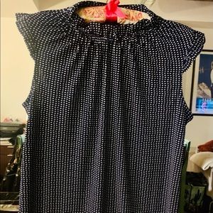 Adrianna Papell polka dot shirt